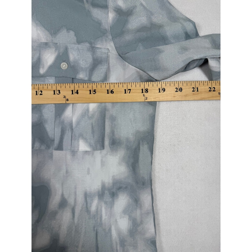 Banana Republic Dillon Shirt Womens Small Blue White Tie Dye Button Down - Picture 8 of 10